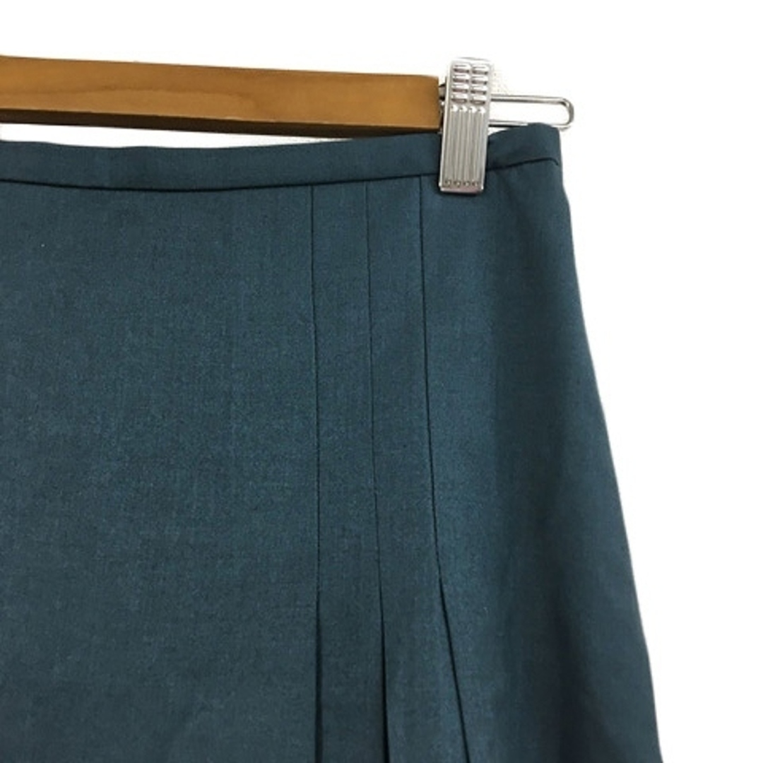 IENA(イエナ)のイエナ IENA スカート フレア プリーツ 膝丈 無地 36 緑 グリーン レディースのスカート(ひざ丈スカート)の商品写真