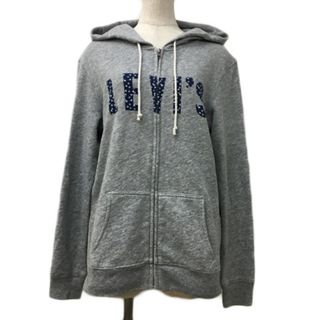 リーバイス(Levi's)のリーバイス パーカー フーディー スウェット プリント ロゴ 長袖 M グレー(パーカー)