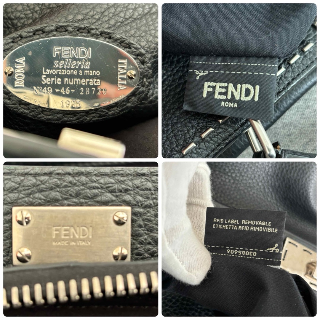 ★FENDI★ピーカブー/フェンディ/ハンドバッグ/ショルダー/黒/セレリア状態