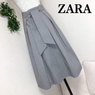 ザラ(ZARA)のZARAザラのウエストリボンスカート(ひざ丈スカート)