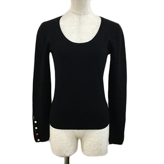シンシアローリー(Cynthia Rowley)のシンシアローリー セーター ニット プルオーバー 長袖 2 黒 ピンク(ニット/セーター)
