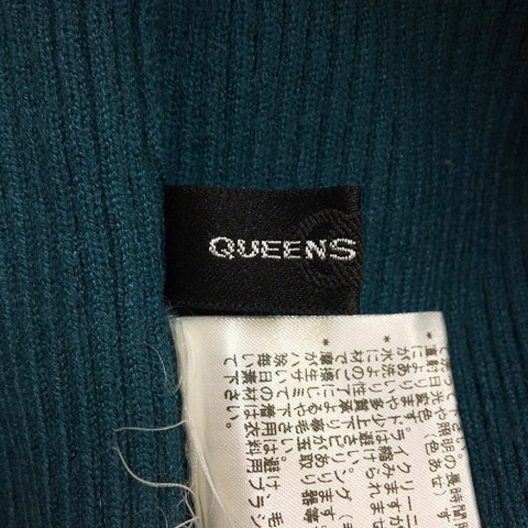 QUEENS COURT(クイーンズコート)のクイーンズコート セーター ニット 2WAY 無地 リブ フリル 長袖 2 緑 レディースのトップス(ニット/セーター)の商品写真