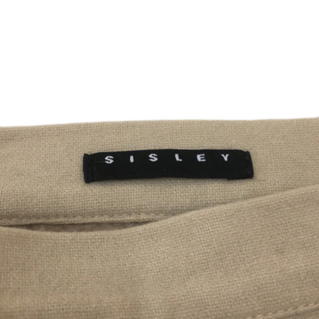 Sisley(シスレー)のシスレー スカート ラップ フレア 膝丈 無地 ウール US 4 ベージュ レディースのスカート(ひざ丈スカート)の商品写真