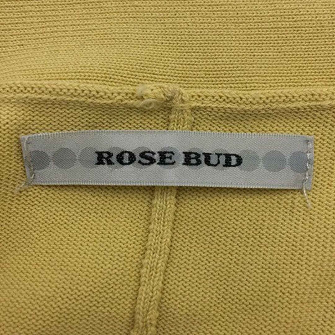 ROSE BUD(ローズバッド)のローズバッド カットソー ニット プルオーバー Vネック フリル 長袖 F 黄 レディースのトップス(カットソー(長袖/七分))の商品写真