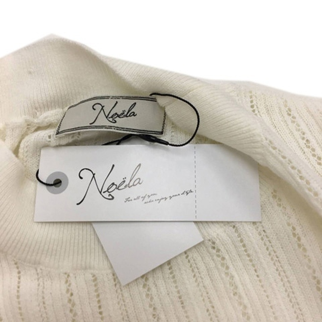 Noela(ノエラ)のノエラ セーター ベスト ニット 無地 透かし編み リブ ノースリーブ F 白 レディースのトップス(ニット/セーター)の商品写真