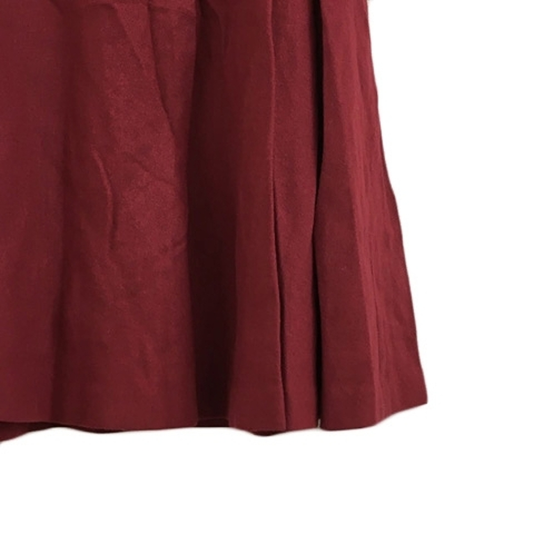 NOLLEY'S(ノーリーズ)のノーリーズ sophi スカート フレア 膝丈 ウール 無地 タック 36 赤 レディースのスカート(ひざ丈スカート)の商品写真