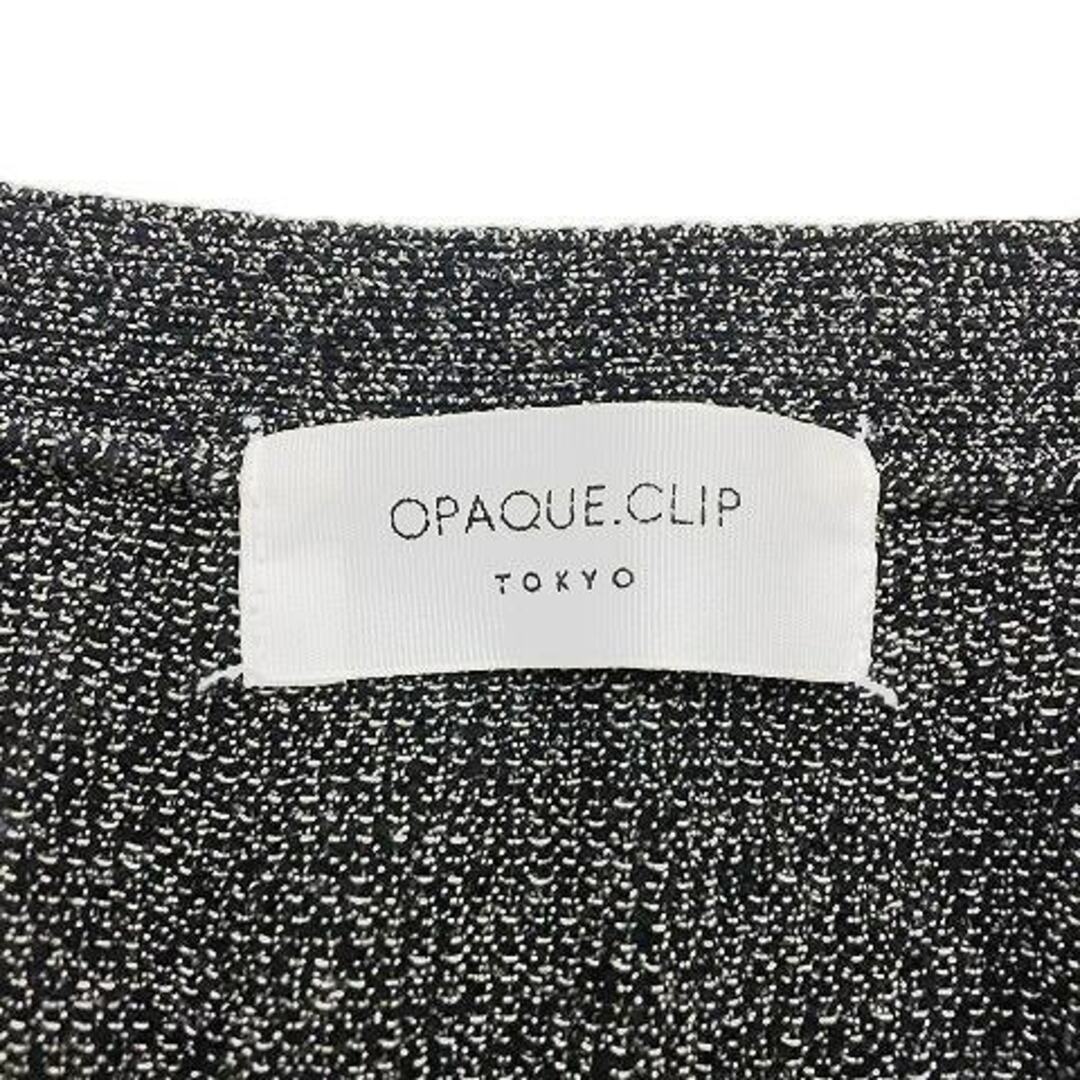 OPAQUE.CLIP(オペークドットクリップ)のオペークドットクリップ カーディガン ニット メランジ ミックス 長袖 M 黒 レディースのトップス(カーディガン)の商品写真