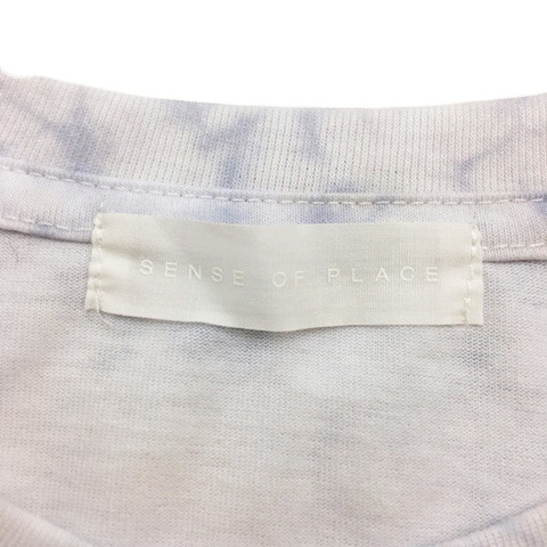 SENSE OF PLACE by URBAN RESEARCH(センスオブプレイスバイアーバンリサーチ)のセンスオブプレイス バイ アーバンリサーチ Tシャツ 総柄 長袖 One 水色 レディースのトップス(Tシャツ(長袖/七分))の商品写真
