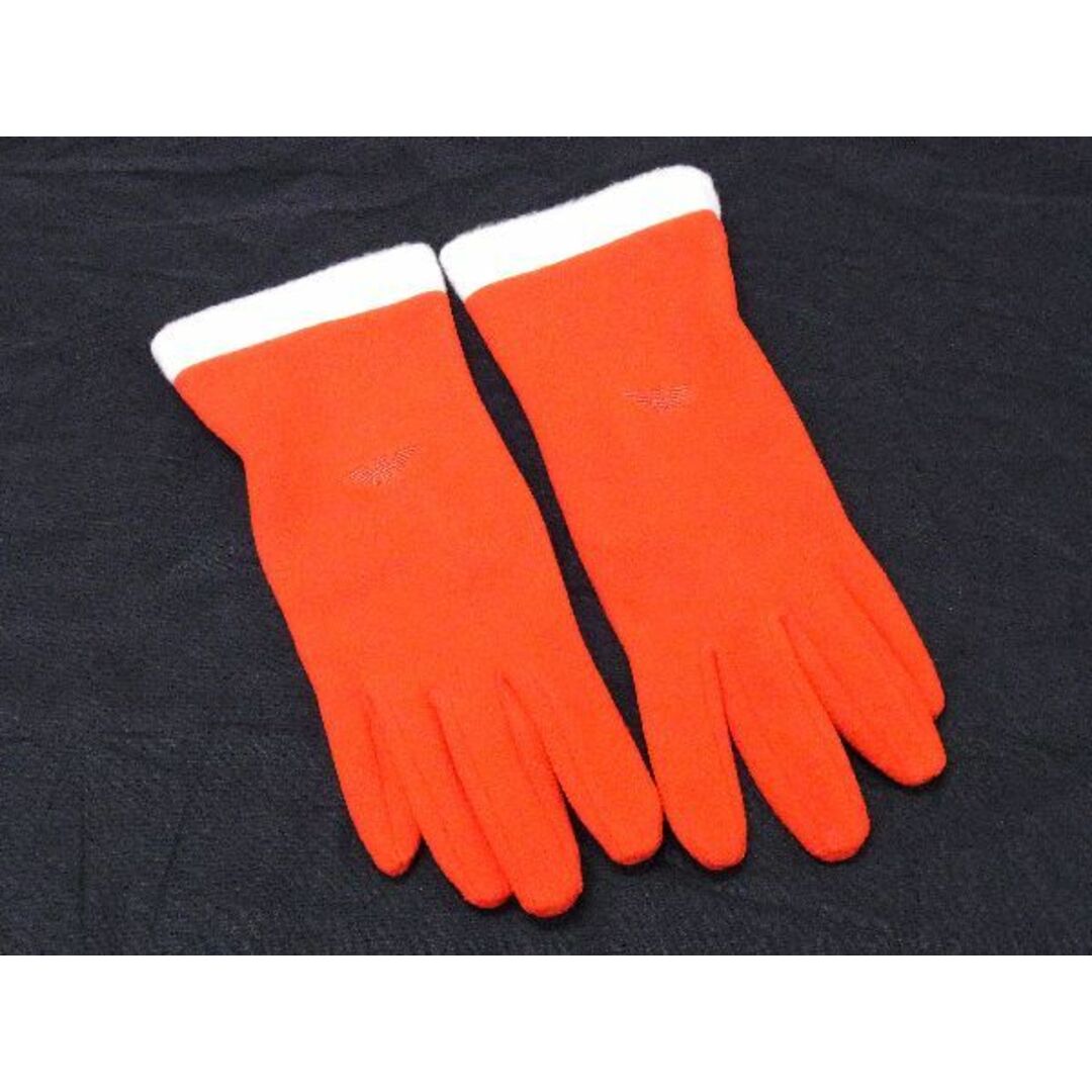 EMPORIO ARMANI アルマーニ 手袋 オレンジ 本革 SサイズSサイズ - 手袋