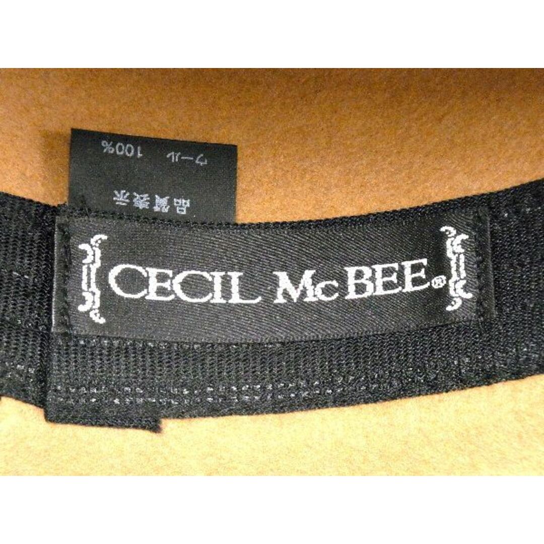 CECIL McBEE(セシルマクビー)の■美品■ CECIL McBEE セシルマクビー リボン ハット 帽子 レディース ライトブラウン系 DD2183 レディースの帽子(その他)の商品写真