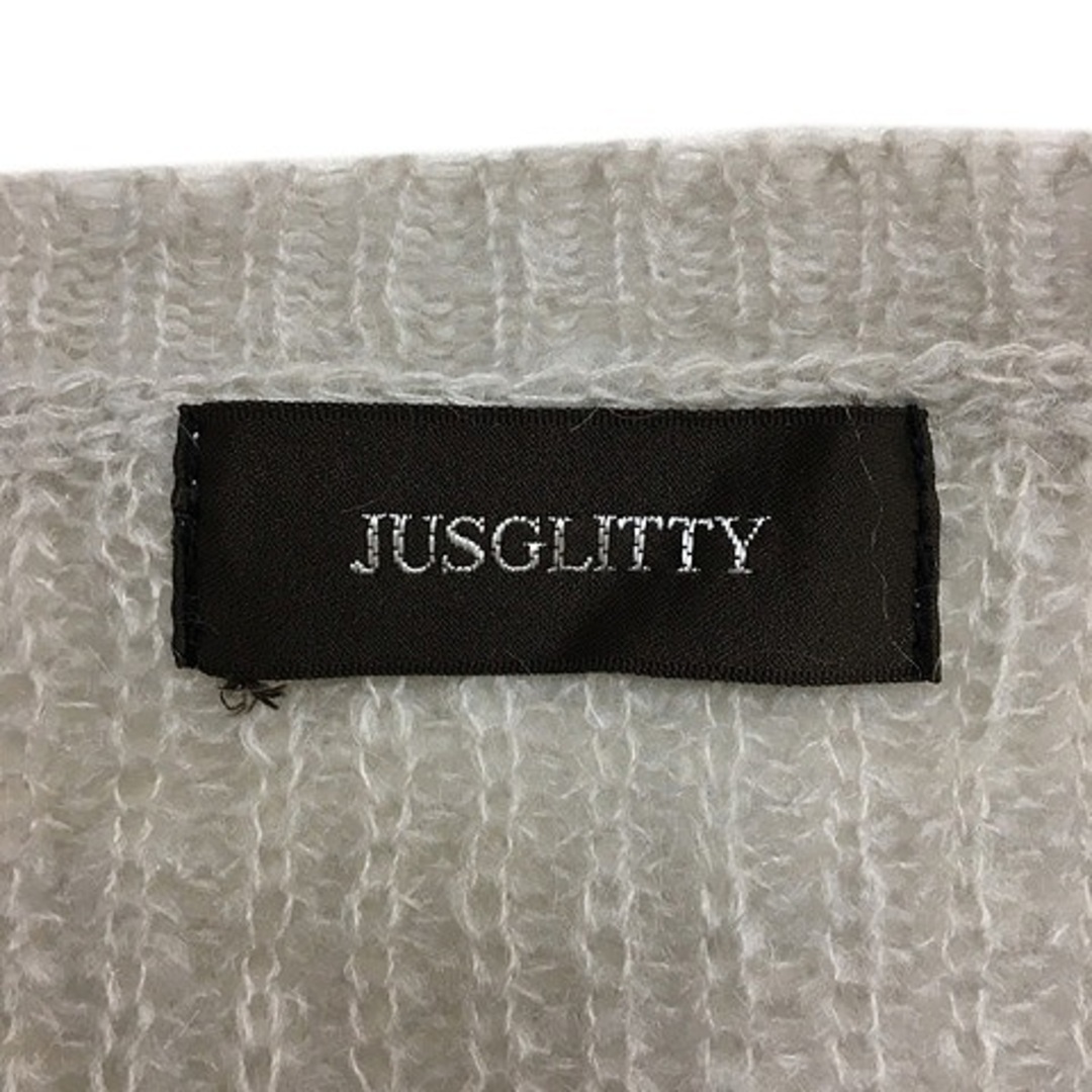 JUSGLITTY(ジャスグリッティー)のジャスグリッティー セーター ニット インナー付き 長袖 2 グレー レディースのトップス(ニット/セーター)の商品写真