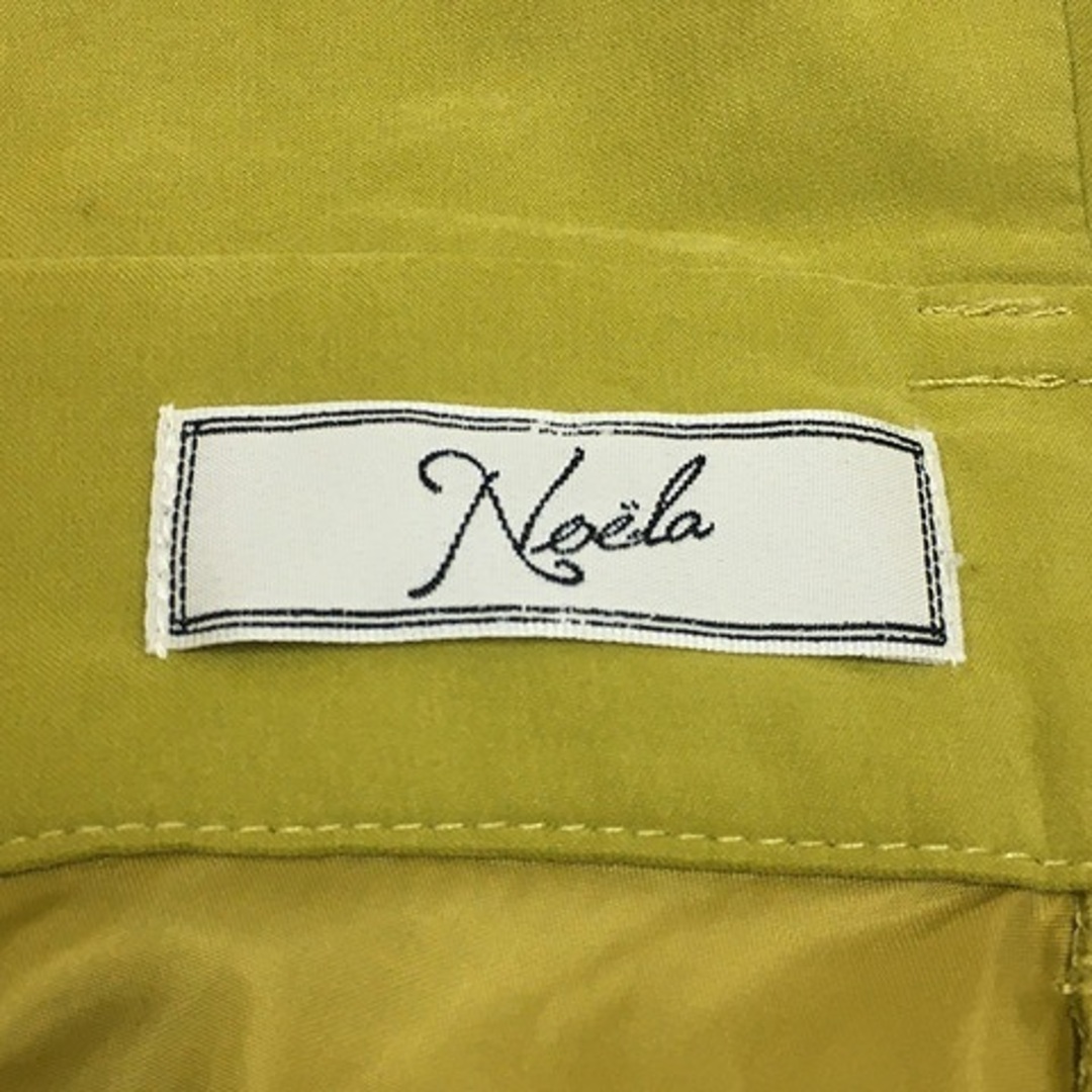 Noela(ノエラ)のノエラ スカート フレア ロング フィッシュテール 無地 スエード調 黄緑 レディースのスカート(ロングスカート)の商品写真