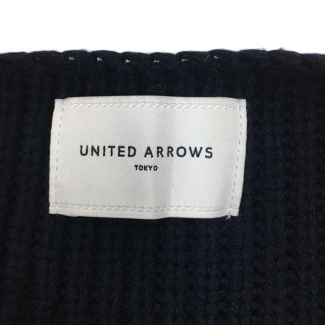 UNITED ARROWS(ユナイテッドアローズ)のユナイテッドアローズ ベスト ニット プルオーバー フリンジ ウール 紺 レディースのトップス(ベスト/ジレ)の商品写真