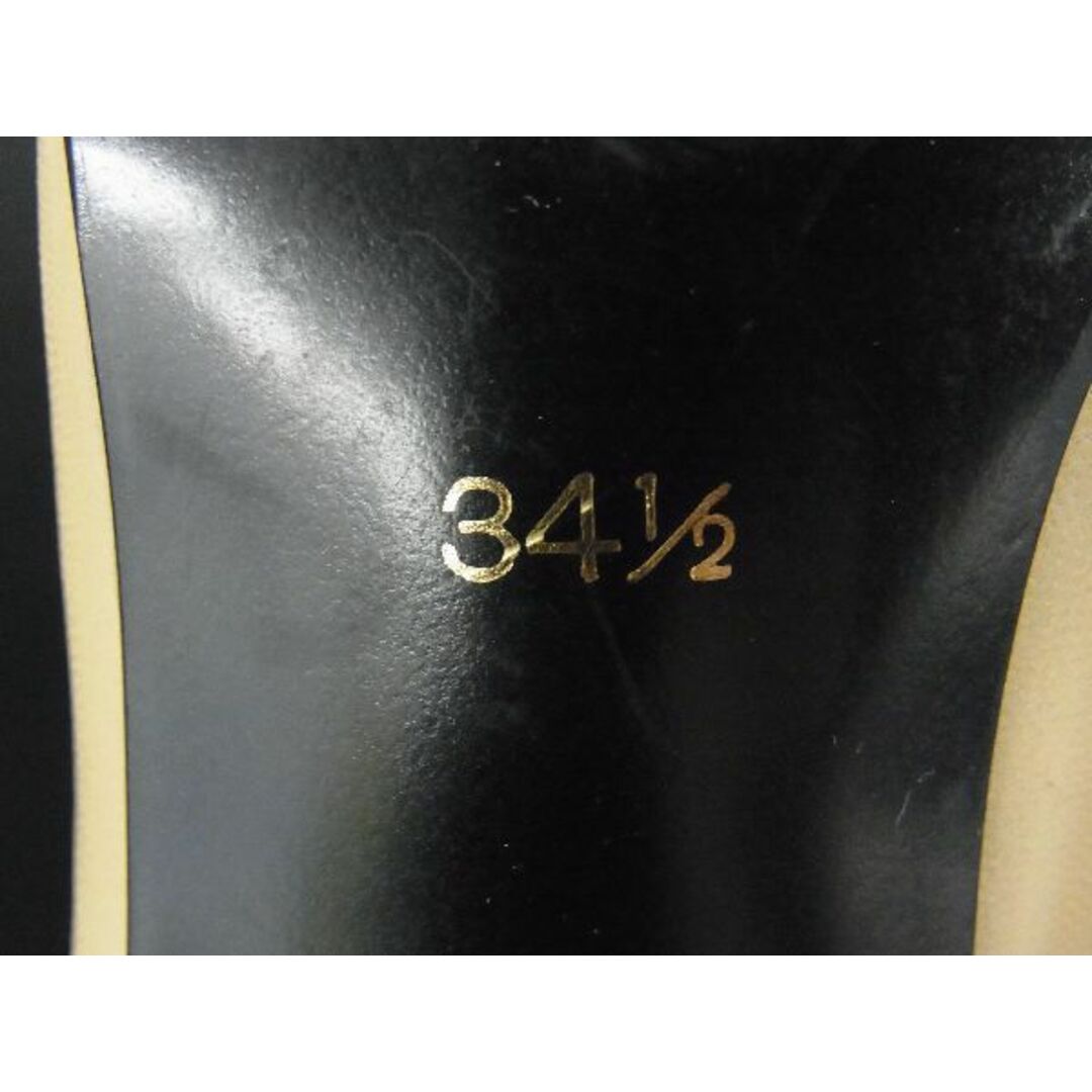 Yves Saint Laurent(イヴサンローラン)の■美品■ YVESSAINTLAURENT イヴサンローラン レザー メッシュ ヒール パンプス 34 1/2 (約21.5cm) シューズ 靴 ベージュ系 DD9006 レディースのアクセサリー(その他)の商品写真
