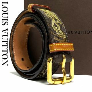 ルイヴィトン(LOUIS VUITTON)の【美品⭐︎箱付き】ルイヴィトン　ベルト モノグラム ダンテェル サンチュール(ベルト)