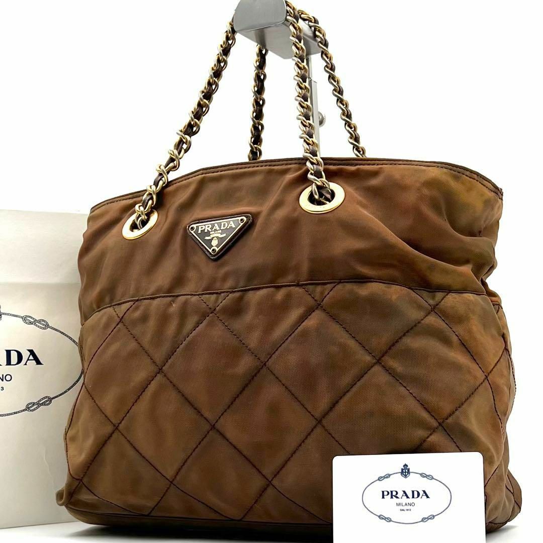 《正規品》PRADA 三角ロゴ ナイロン キルティング トートバッグ ショルダーバッグ