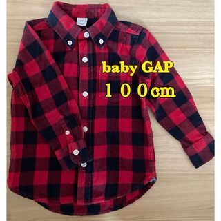 ベビーギャップ(babyGAP)のベビーギャップ　チェックシャツ　ネルシャツ　3years 100cm  子供服(Tシャツ/カットソー)