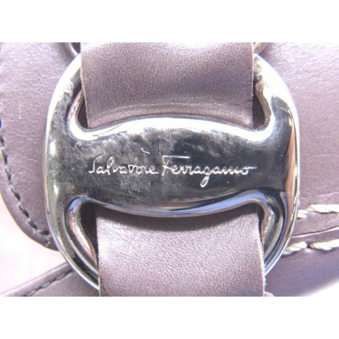 Salvatore Ferragamo(サルヴァトーレフェラガモ)のSalvatore Ferragamo フェラガモ ヴァラ レザー ヒール パンプス 5 1/2 (約23.0cm) シューズ 靴 レディース グレー系 DD7581 レディースの靴/シューズ(ハイヒール/パンプス)の商品写真