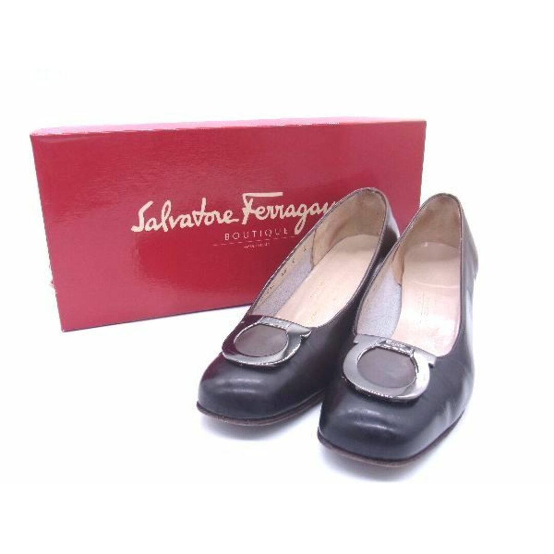 Salvatore Ferragamo(サルヴァトーレフェラガモ)の■美品■ Salvatore Ferragamo フェラガモ ガンチーニ レザー グラデーション ヒール パンプス 6 (約23.5cm) シューズ 靴 DD7577 レディースの靴/シューズ(ハイヒール/パンプス)の商品写真