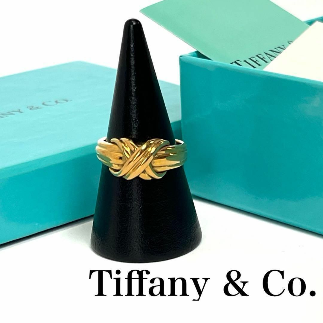 Tiffany & Co.(ティファニー)の【美品⭐︎付属品完備】ティファニー　シグネチャー　指輪　リング　750 刻印 レディースのアクセサリー(イヤリング)の商品写真