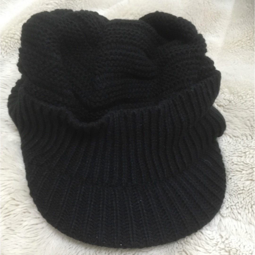しまむら(シマムラ)のしまむら新品ニットキャスケット帽子ブラック レディースの帽子(キャスケット)の商品写真