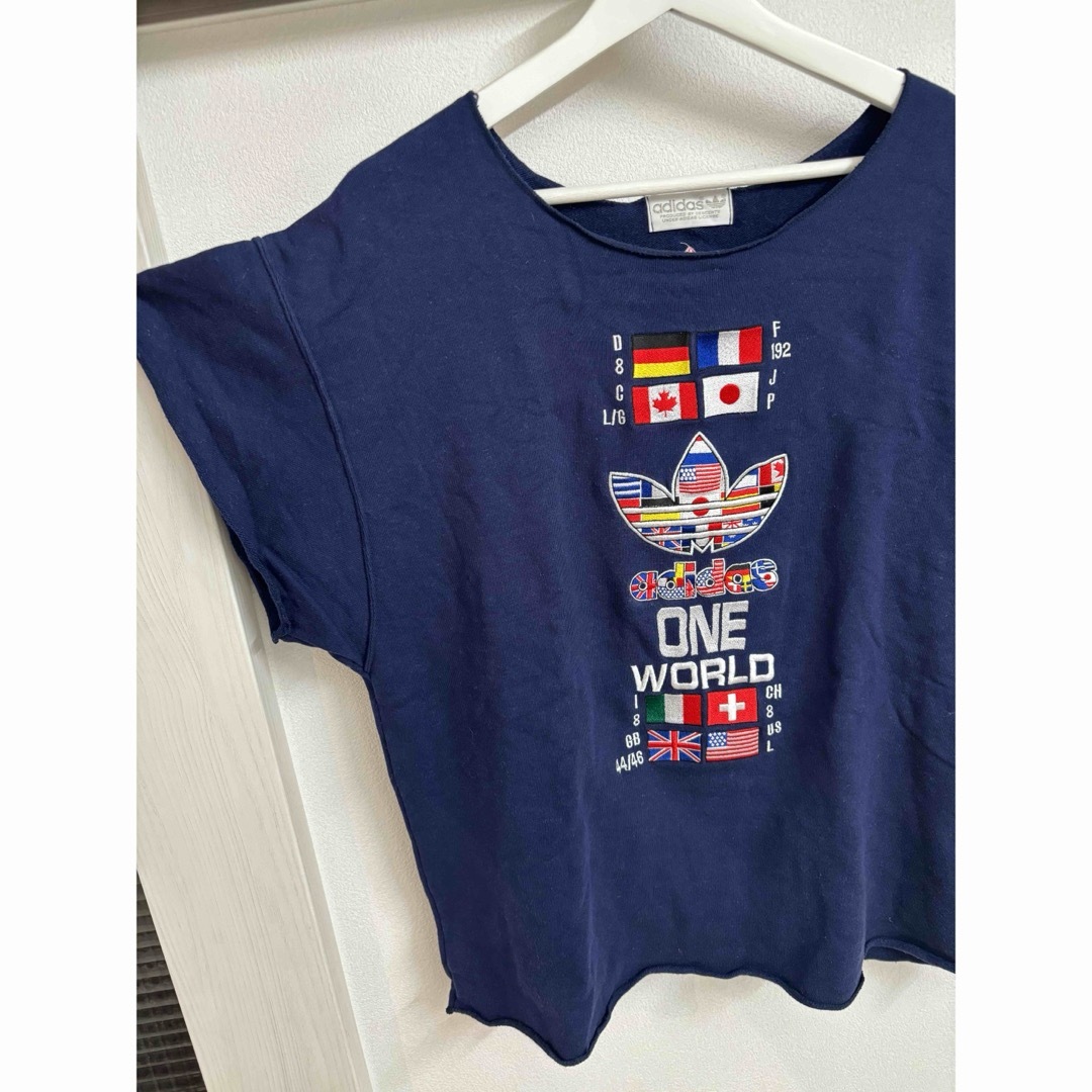 adidas(アディダス)のadidas 激レア　80s tシャツ　ヴィンテージ レディースのトップス(Tシャツ(半袖/袖なし))の商品写真