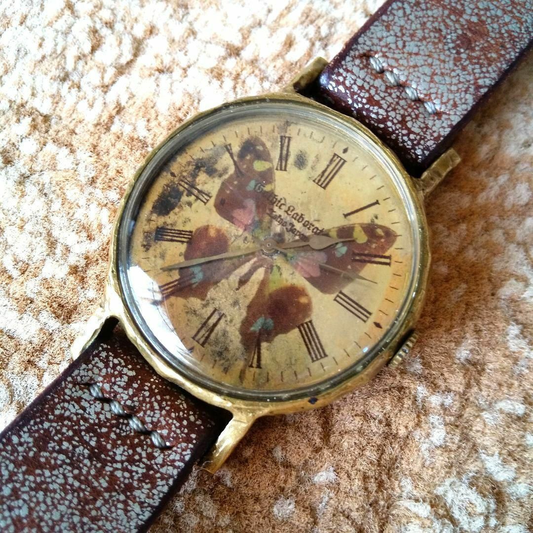 レディースミイロタイマイ 腕時計 蝶 ゴシックラボラトリー 手作り腕時計 ハンドメイド