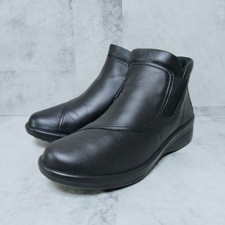 アキレスソルボ(ACHILLES SORBO)のアキレスソルボ サイドゴア サイドジップ ブーツ 25.0 EEEE ブラック(ブーツ)