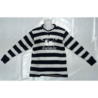 アベイシングエイプ(A BATHING APE)の・A BATHING APE／BABY MILO ストライプ　ロンT 古着(Tシャツ(長袖/七分))