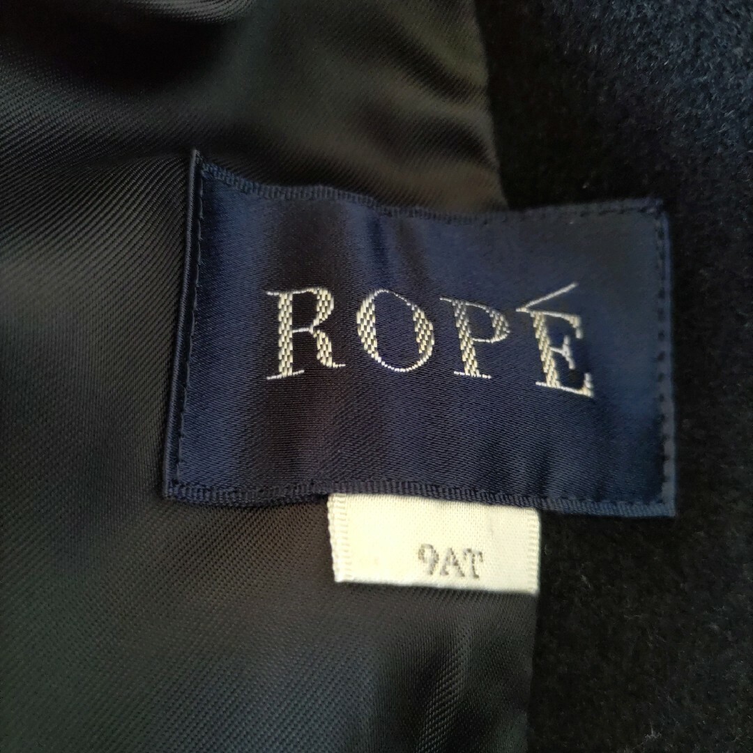 ROPE’(ロペ)の◆ロペ◆アンゴラロングコート ファー襟  ブラック  9AT レディースのジャケット/アウター(ロングコート)の商品写真
