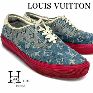 ルイヴィトン(LOUIS VUITTON)の【良品】ルイヴィトン　18AW スニーカー　スリッポン　デニム　モノグラム(スニーカー)