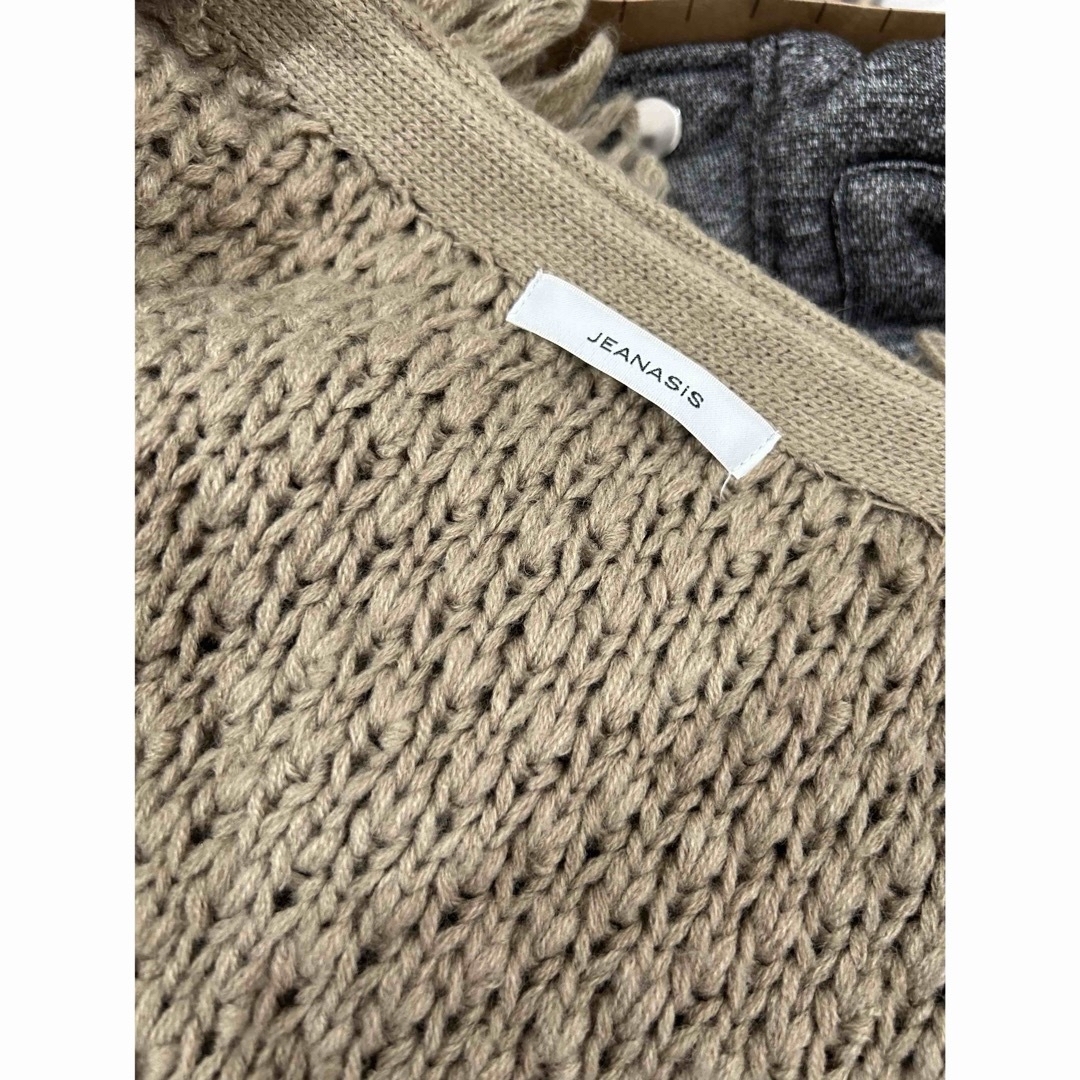 JEANASIS(ジーナシス)のJEANASISジーナシス　ループカーディガン　ブラウン　美品 レディースのジャケット/アウター(毛皮/ファーコート)の商品写真