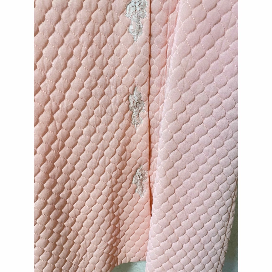 ビンテージキルティングコート ハウスコート サーモンピンク レディースのジャケット/アウター(その他)の商品写真