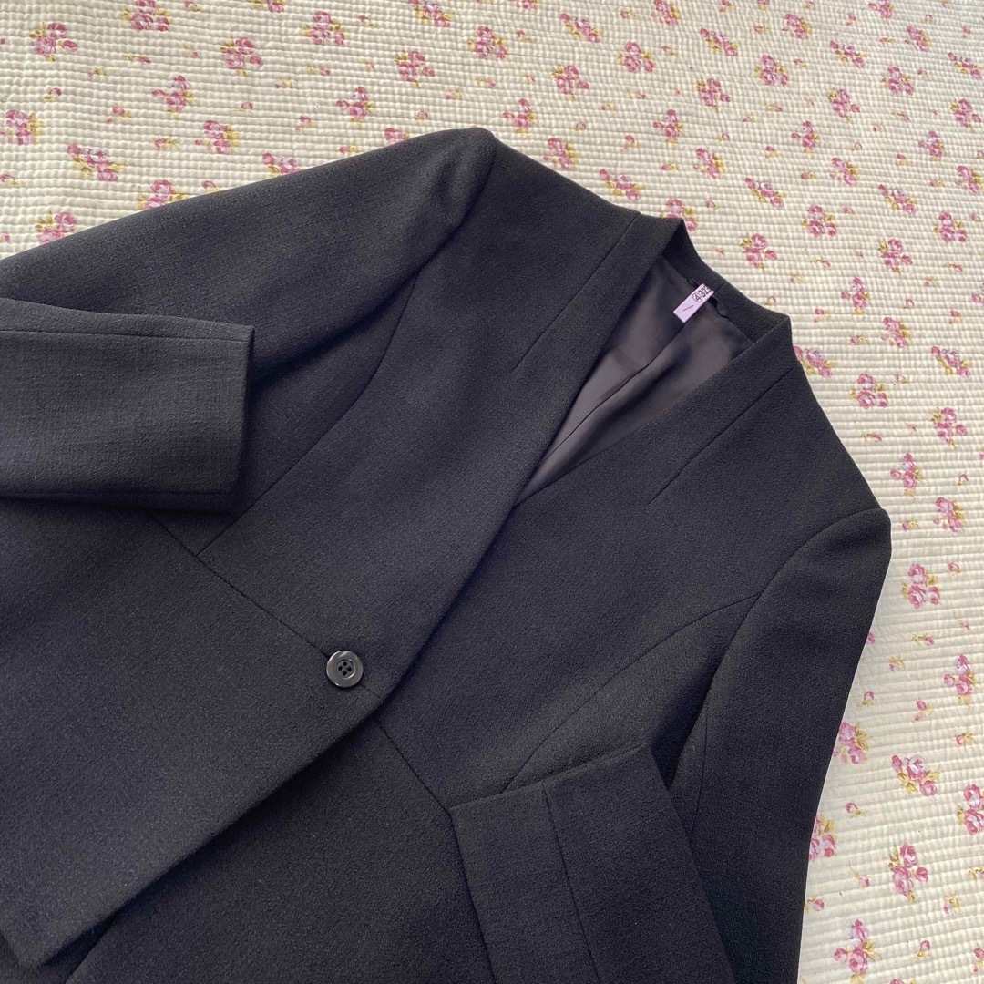 ANAYI(アナイ)のアナイ スカートスーツ 上36下38 W66 黒 春秋 未使用に近い DMW レディースのフォーマル/ドレス(スーツ)の商品写真