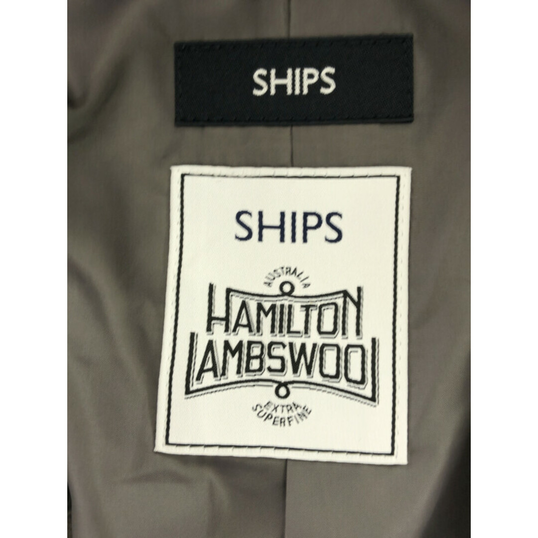 SHIPS(シップス)のSHIPS シップス HAMILTON LAMBSWOOL チェスターコート グレー L メンズのジャケット/アウター(チェスターコート)の商品写真