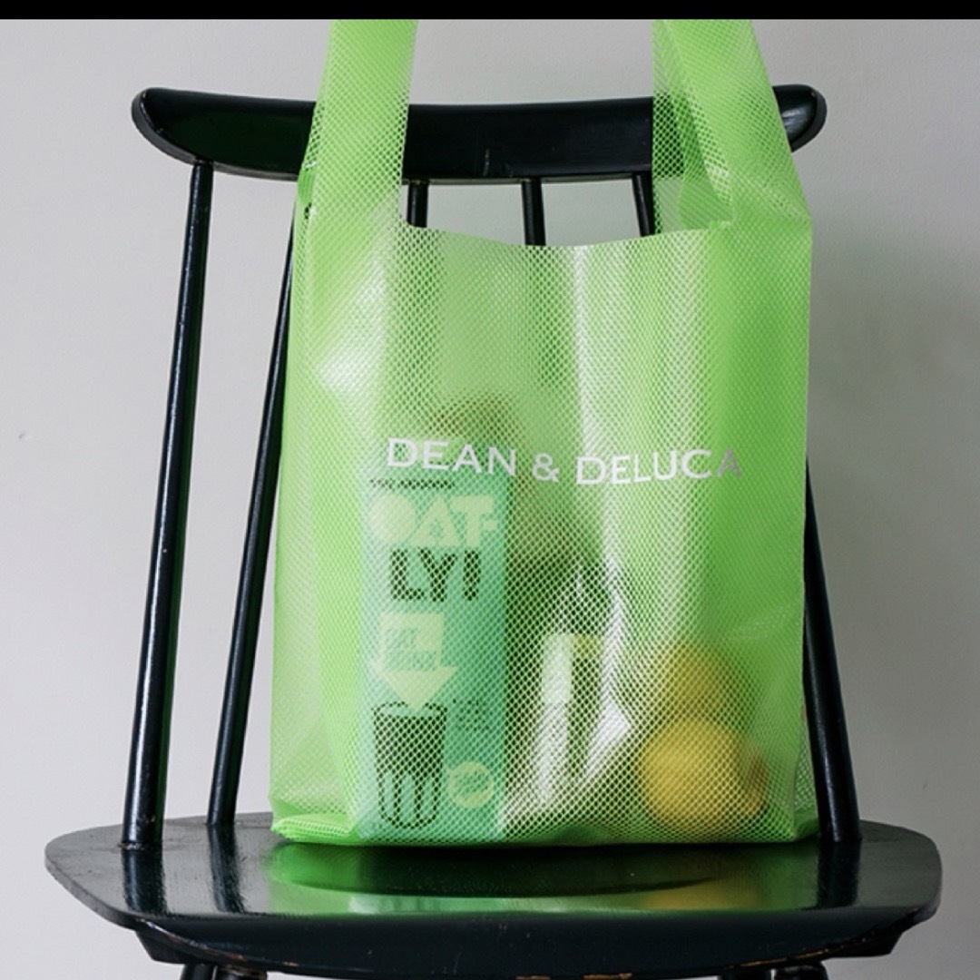 DEAN & DELUCA(ディーンアンドデルーカ)の【新品・限定品】　DEAN & DELUCA ショッピングバッグ　ライムグリーン レディースのバッグ(エコバッグ)の商品写真