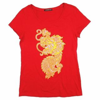 ヴィヴィアンタム(VIVIENNE TAM)の美品 10ss ヴィヴィアンタム ドラゴン 龍 竜 Tシャツ 1 赤 /ME12(Tシャツ(半袖/袖なし))