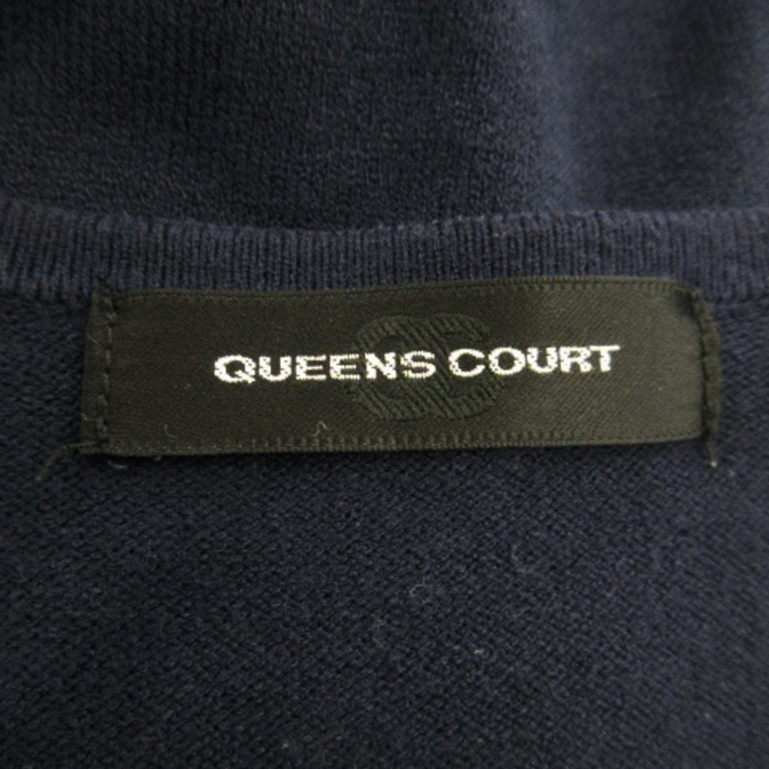 QUEENS COURT(クイーンズコート)のクイーンズコート アンサンブル カーディガン ニット ビジュー装飾 2 紺 レディースのトップス(アンサンブル)の商品写真