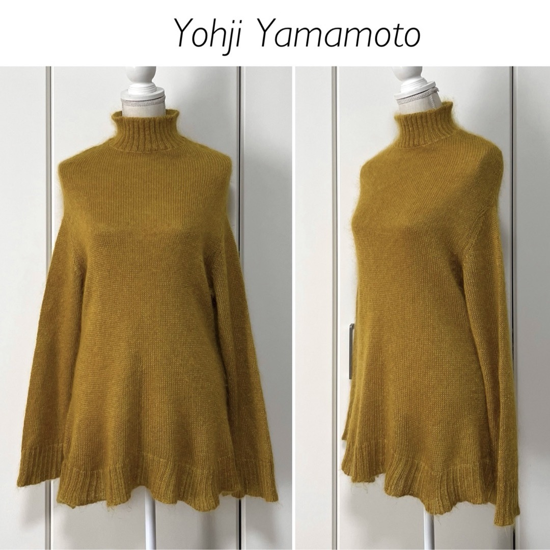 Yohji Yamamoto(ヨウジヤマモト)のYohji Yamamoto モヘヤ&シルク ハイネックニット レディースのトップス(ニット/セーター)の商品写真