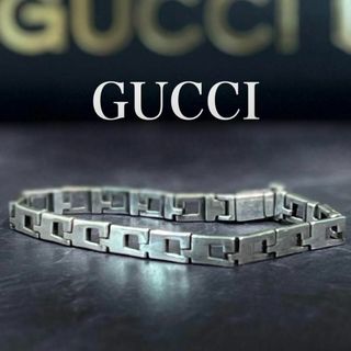 グッチ(Gucci)の【美品】グッチ　ブレスレット　G ロゴ　チェーン　シルバー　バングル　925(ブレスレット)