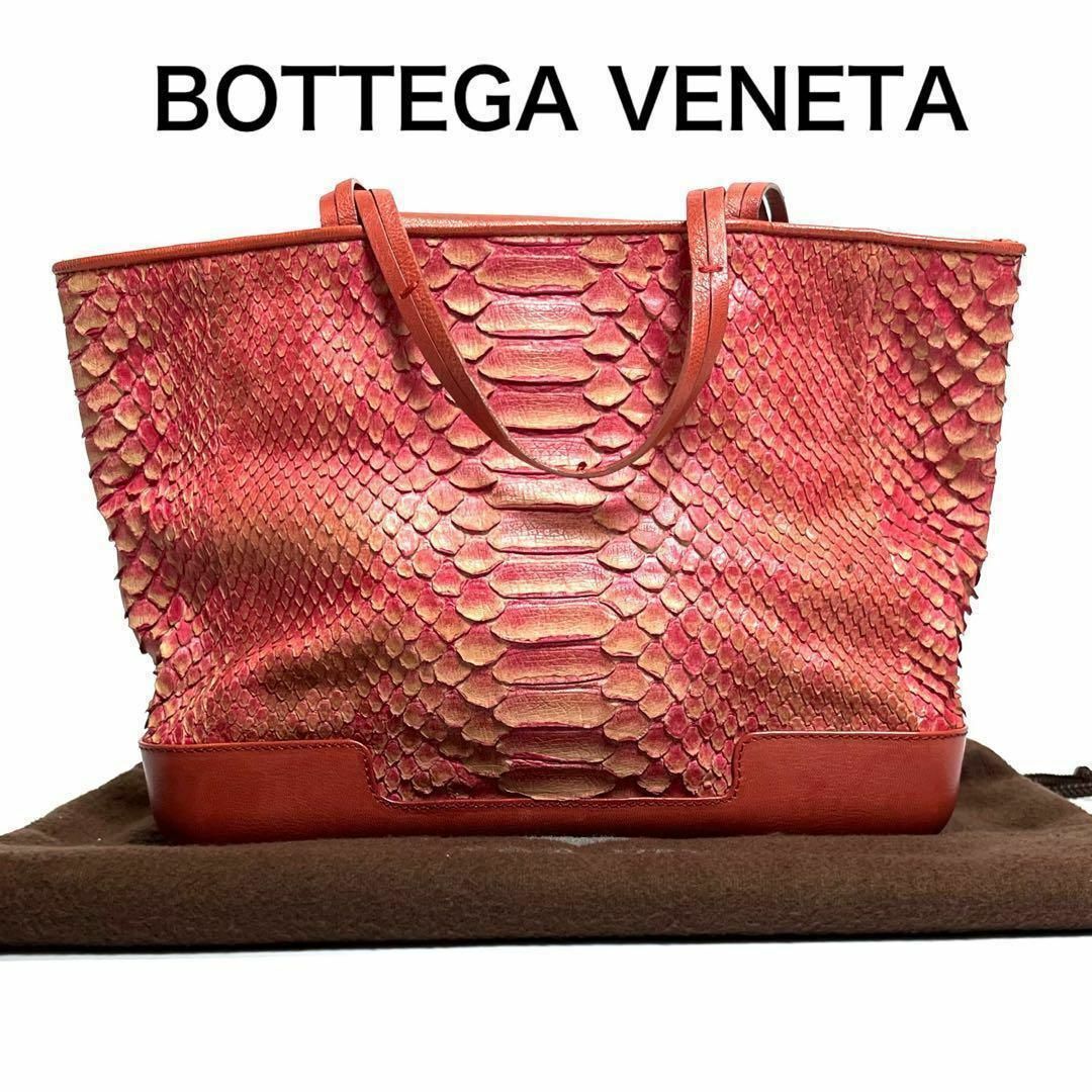 Bottega Veneta(ボッテガヴェネタ)の【良品】ボッテガヴェネタ　リアルパイソン　蛇革　トートバッグ　ハンドバッグ レディースのバッグ(ハンドバッグ)の商品写真