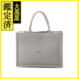 ディオール(Dior)のディオール カナージュブックトート ミディアム グレー キャンバス【207】(トートバッグ)