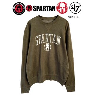 フォーティセブン(47 Brand)のSPARTAN RACE　スウェット　L　ブラウングレージュ　USA古着(スウェット)