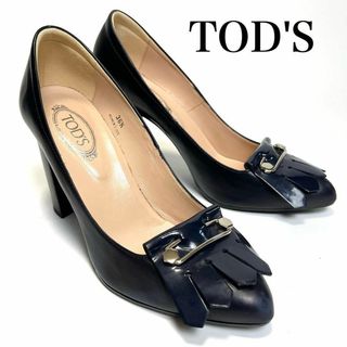 トッズ(TOD'S)の【良品】トッズ　タッセル　ヒール　ローファー　パンプス　レザー　シューズ　靴(ハイヒール/パンプス)