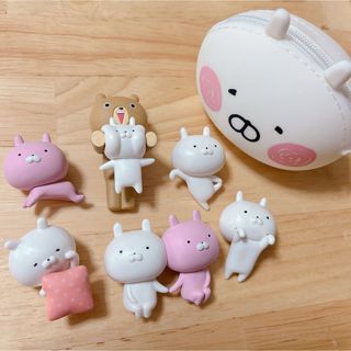 7点セット うさまる うさこ くまさんガチャ フチ子 シリコンコインケース(キャラクターグッズ)