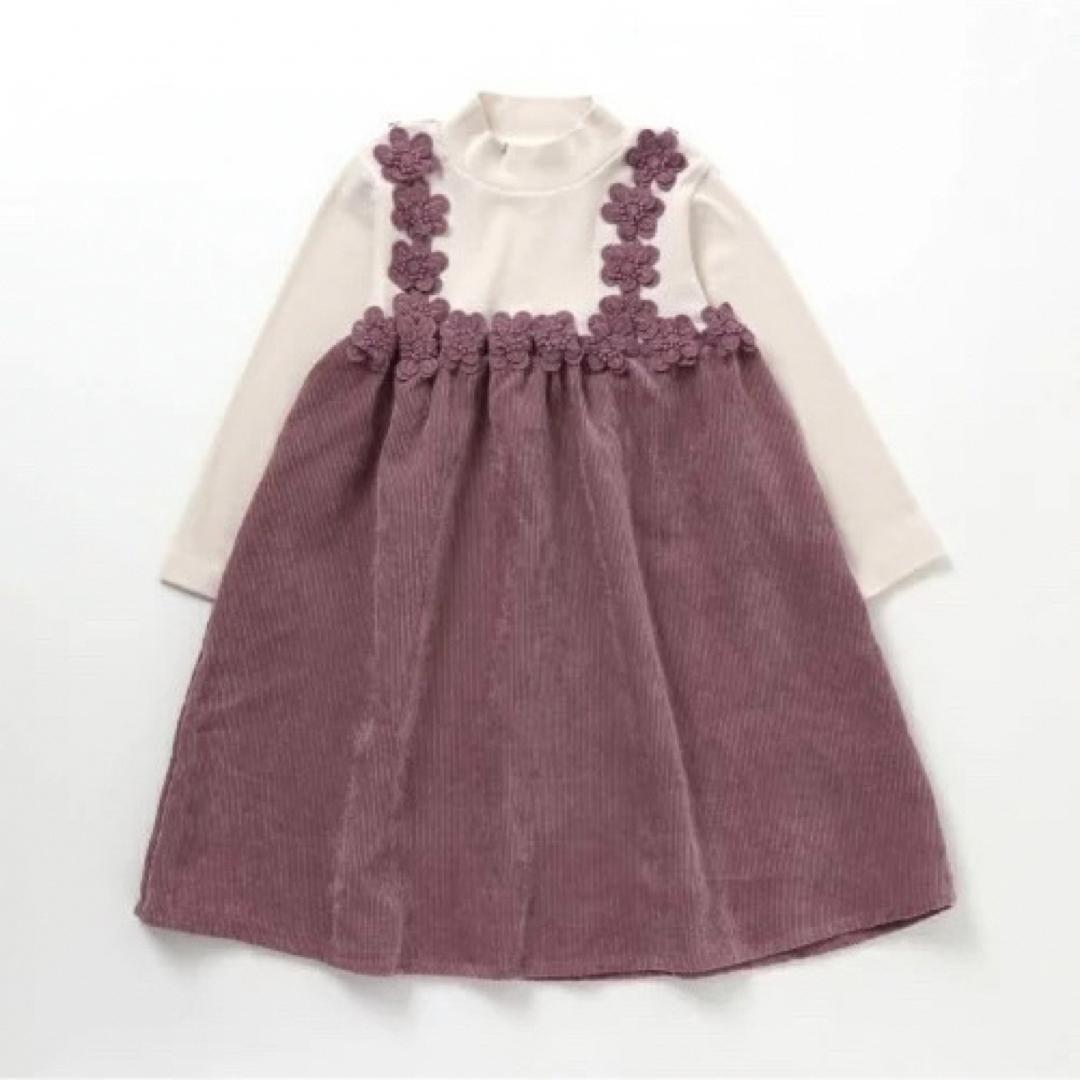 apres les cours(アプレレクール)の【apres les cours】お花モチーフドッキングワンピース 80cm キッズ/ベビー/マタニティのベビー服(~85cm)(ワンピース)の商品写真