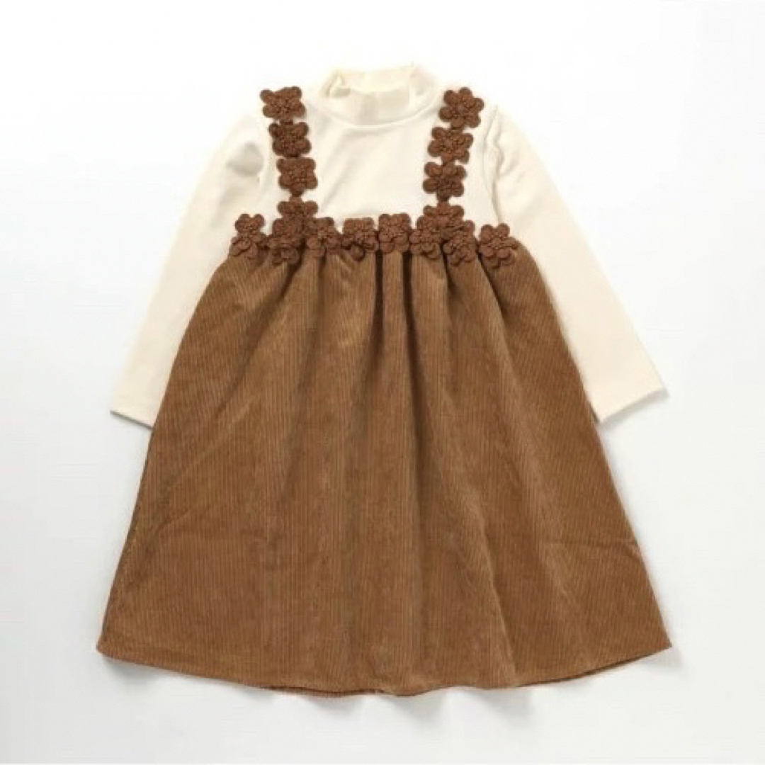 apres les cours(アプレレクール)の【apres les cours】お花モチーフドッキングワンピース 80cm キッズ/ベビー/マタニティのベビー服(~85cm)(ワンピース)の商品写真