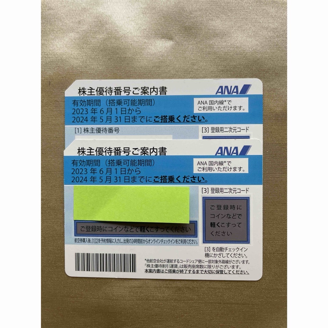ANA(全日本空輸) - ANA株主優待券 2枚 匿名配送の通販 by あおい's ...