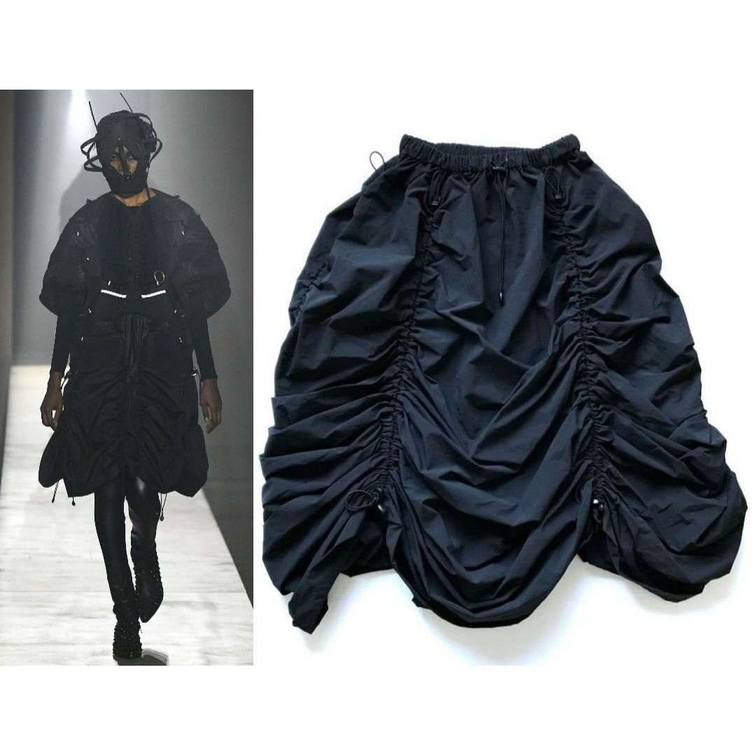 ブラック品質表示23AW JUNYA WATANABE シャーリング パラシュート