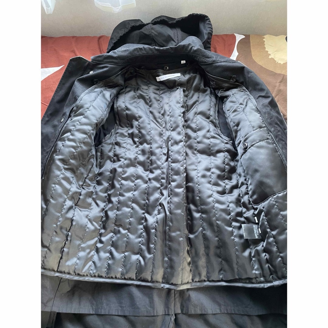 UNIQLO(ユニクロ)のユニクロアンドルメール コラボ 2ウェイフーデッドコート黒 メンズのジャケット/アウター(モッズコート)の商品写真